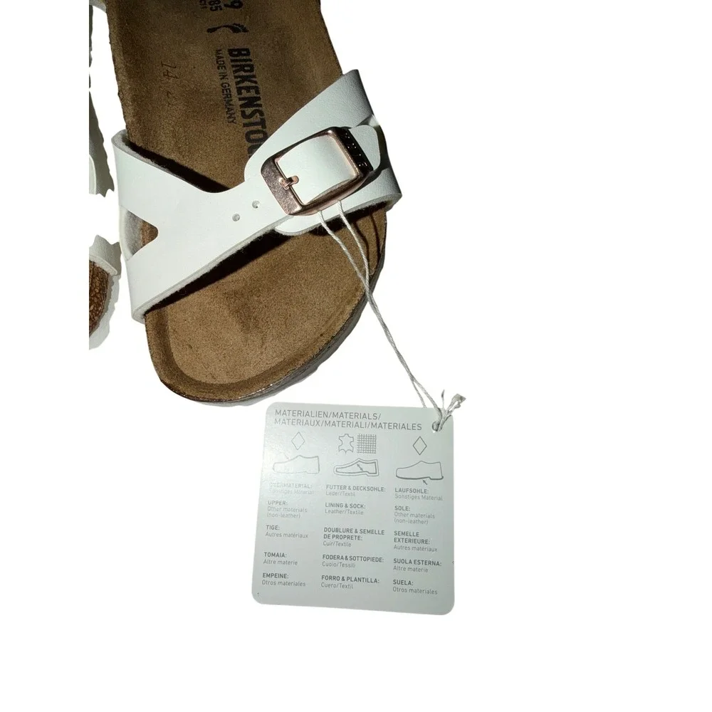 996. Birkenstock Girls' White Sandals Size C11 Comfortable Casual Footwear